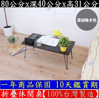 美佳居-含稅含運-三色可選【臺灣製造】拜拜摺合桌-折疊桌-野餐便利桌-摺疊桌-和室桌-露營野餐桌-矮桌-TB4080W