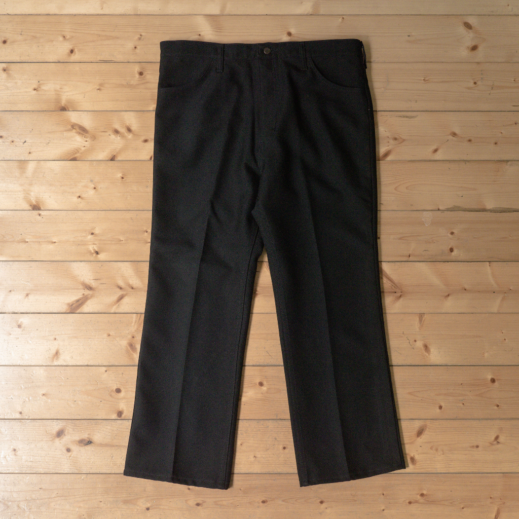 《白木11》 80s vintage Wrangler bell slacks 美國製 藍哥 黑色 靴型 喇叭 長褲