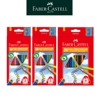 【Faber-Castell】大三角油性色鉛筆10/20/30色/紙盒 粗桿好握 學齡兒童 台灣輝柏