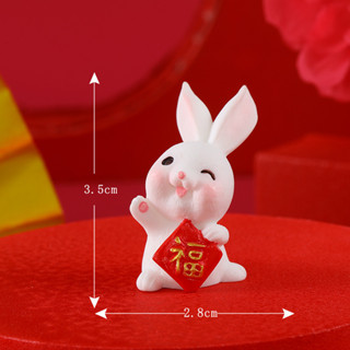 【臺灣現貨速發】小兔子 小白兔｜紅蘿蔔 福字 福袋 公仔 多肉植物 迷你園藝 盆栽裝飾 微景觀擺件 造景裝飾公仔