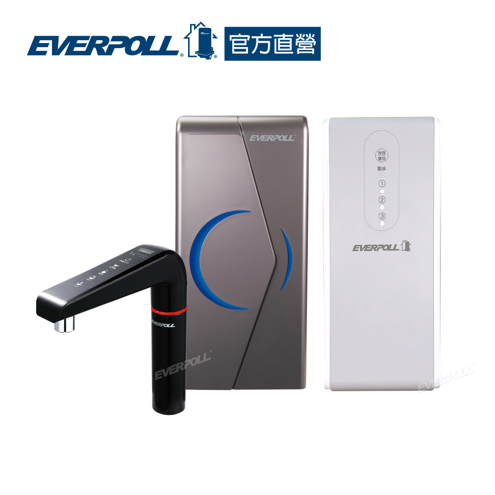 【EVERPOLL】廚下型雙溫UV觸控飲水機(EVB-298-E)+直出RO淨水器(RO-600)