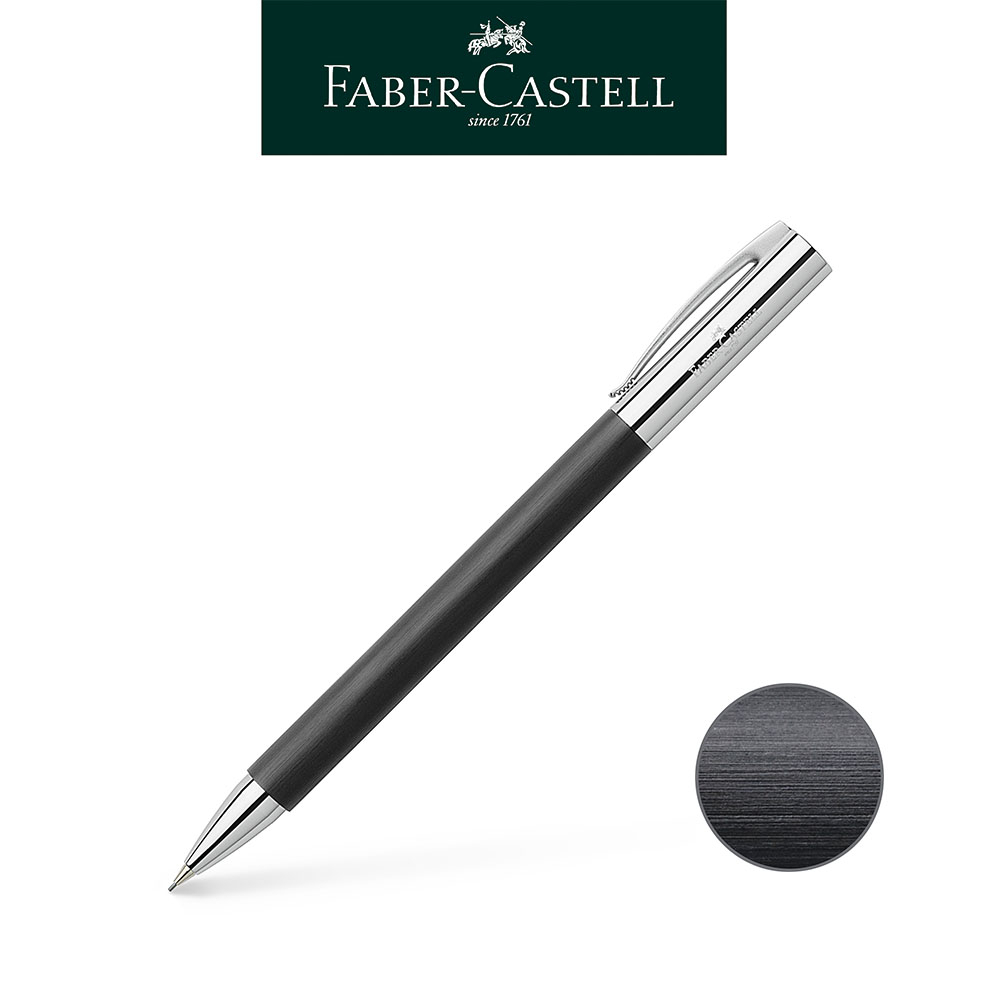 【Faber-Castell】Ambition成吉思汗纖維旋轉鉛筆/黑色0.7mm/精緻筆款 台灣輝柏