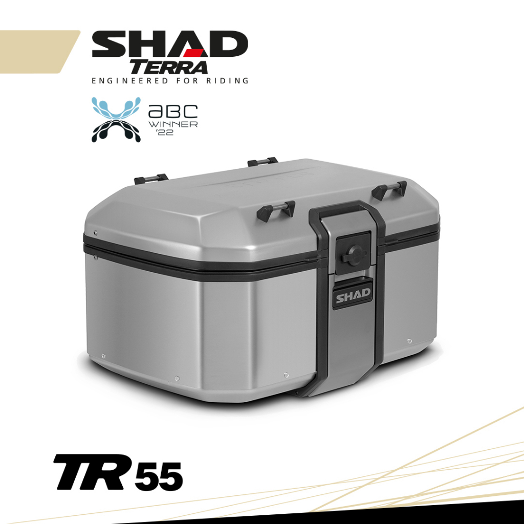 西班牙SHAD TR55 TERRA鋁箱(銀色) 後箱 後行李箱 漢堡箱 台灣代理公司貨 保固2年 贈送PP底座