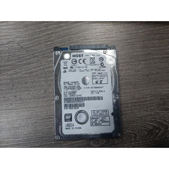 HGST/Hitachi日立/500G二手良品HDD 2.5吋SATA硬碟