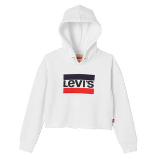 Levi's Girl's Hoodie 女童 連帽 長袖 帽T 白色
