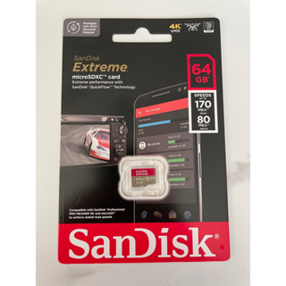 SanDisk Extreme A2 64G microSDXC U3 記憶卡