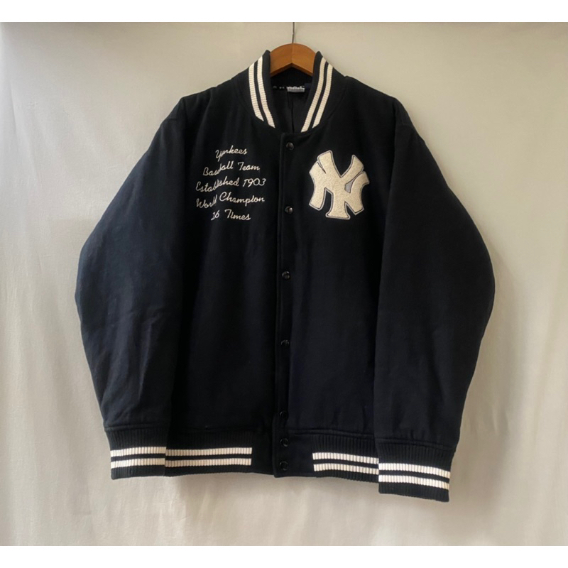 《舊贖古著》MLB Yankees 洋基隊 羊毛 棒球外套 世界冠軍 紀念 古著 vintage