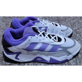 adidas Originals Niteball 2.0 白色/紫色運動鞋，尺寸UK9.5/US10