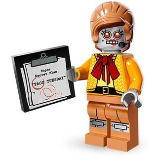 LEGO 樂高 人偶 Lego Movie 樂高玩電影 Velma Staplebot 機器人 秘書 總機 71004