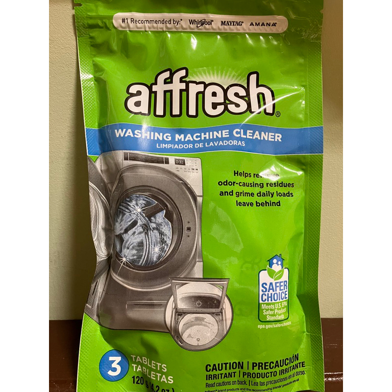 美國原裝公司貨Affresh洗衣槽清洗錠 洗衣機清潔槽洗錠 美國各大廠指定洗衣機專用(一包3錠)