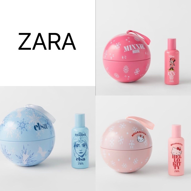 Zara*三麗鷗hello kitty凱蒂貓 迪士尼米妮 愛莎 古龍水 淡香水 少女香水 兒童 嬰幼兒香水（球型包裝）