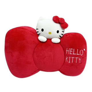 Hello Kitty 經典絨毛系列 蝴蝶結頭頸兩用枕 車用枕頭 靠枕 腰靠 頭枕 | 金弘笙