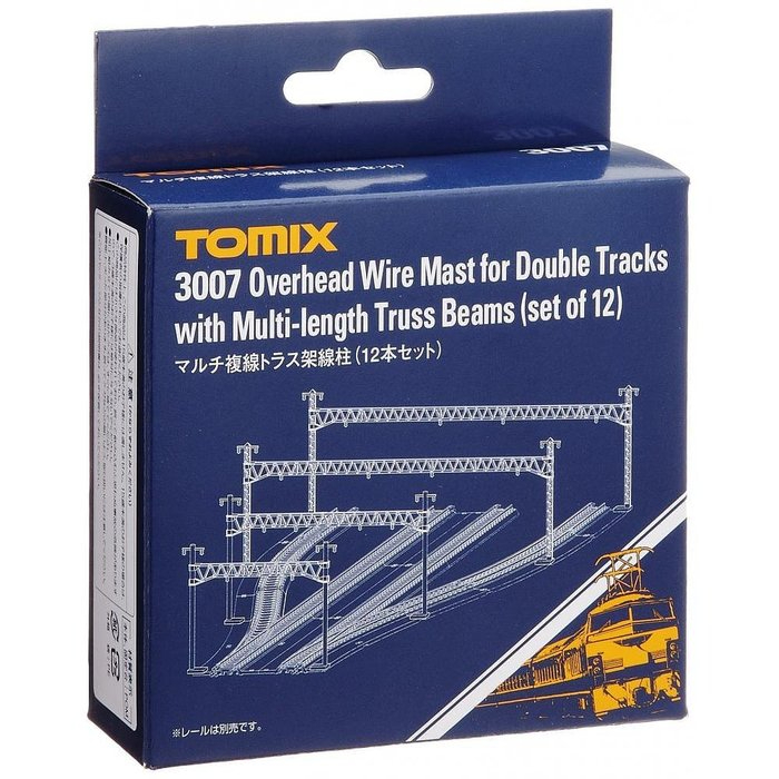 TOMIX 3007 軌道配件 多股複線桁架架線柱 (12入)