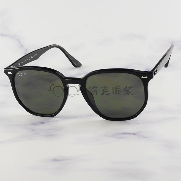 【LOOK路克眼鏡】RayBan 雷朋 太陽眼鏡 黑框 偏光鏡片 RB4306F 601 9A