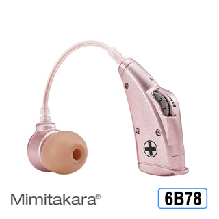 贈專用13號電池6顆 耳寶 助聽器(未滅菌)★Mimitakara 電池式耳掛型助聽器 6B78 晶鑽粉
