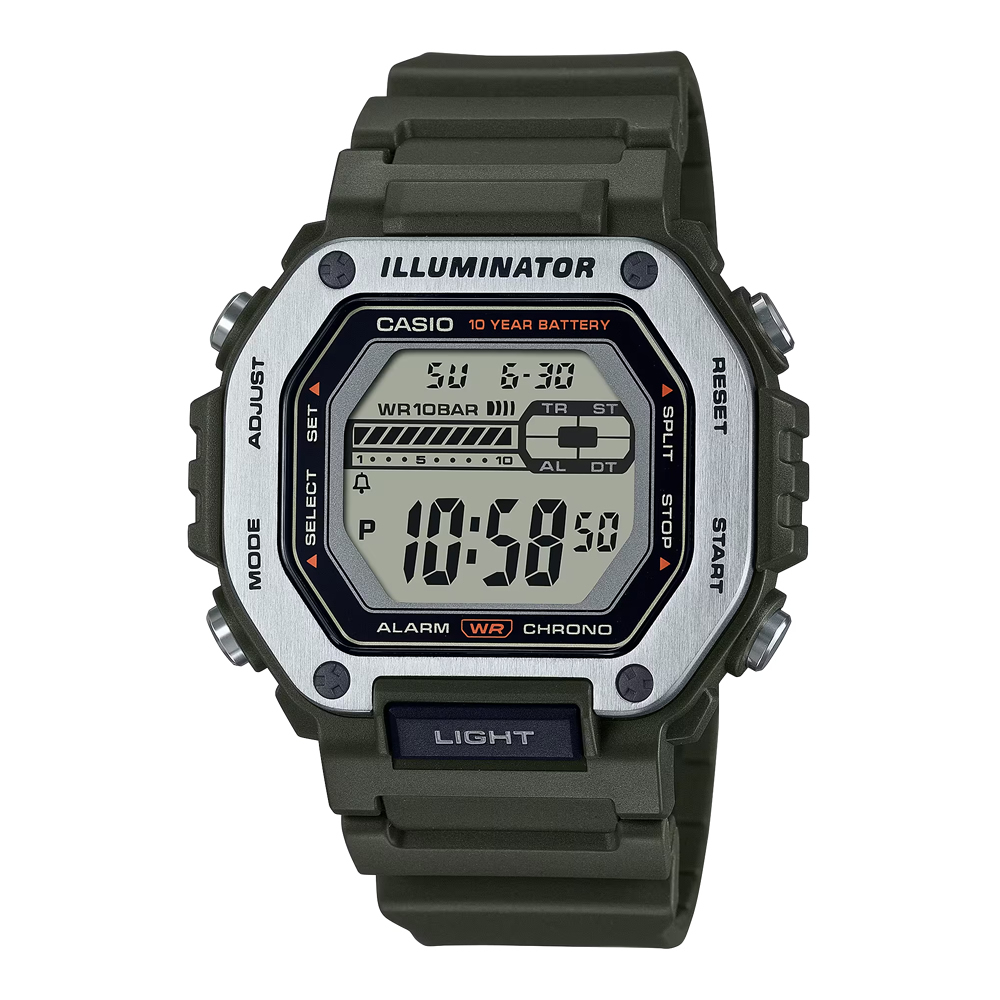 卡西歐 CASIO / MWD-110H-3A / 數位系列 (附錶盒) / [官方直營] 10年電池壽命大尺寸螢幕