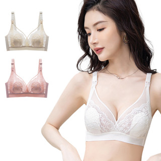 321寶貝屋-熱銷薄杯哺乳內衣 孕婦內衣 性感內衣 上開式無鋼圈內衣 蕾絲透氣餵奶衣