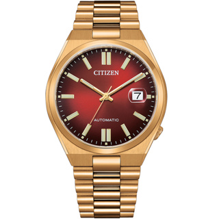 CITIZEN 星辰 Mechanical系列 經典簡約 漸層紅機械錶(NJ0153-82X)-40mm-漸層紅面鋼帶