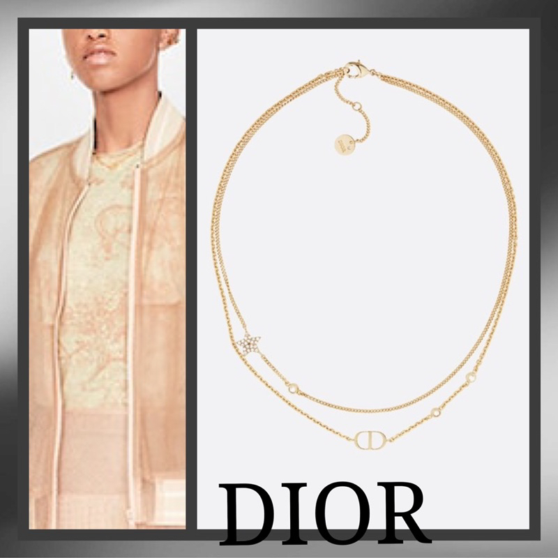 Dior Petit CD logo necklace 項鍊 雙層鍊