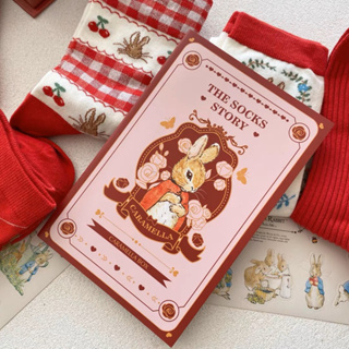 拆售🐰 彼得兔 襪子 長襪 筆記本 貼紙 櫻桃 刺繡 喜慶 新年 聖誕節