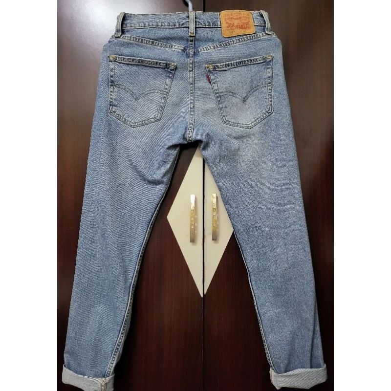 [新中古] LEVI'S正版512男版刷色小直筒牛仔褲，男友褲，男女皆可穿
