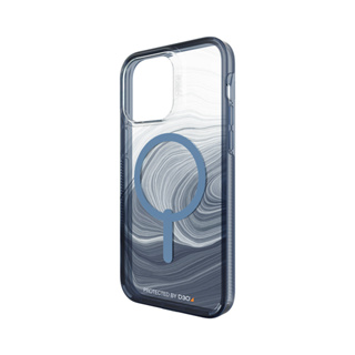Gear4【iPhone 14 Pro Max 】D3O® Milan Snap 米蘭 磁吸款 透明藍漩渦 抗菌 防摔殼