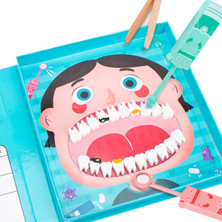 現貨 木製磁吸式模擬牙醫玩具 木製醫生玩具 扮家家酒玩具 牙科醫生玩具組-321寶貝屋