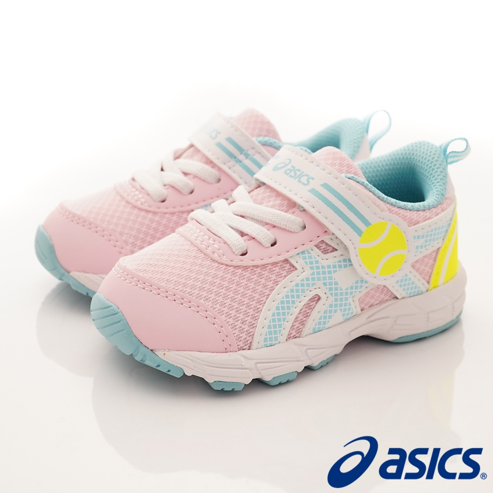 ASICS日本亞瑟士>足球設計風休閒寶寶鞋-1014A166-701粉-13-15cm(寶寶段)