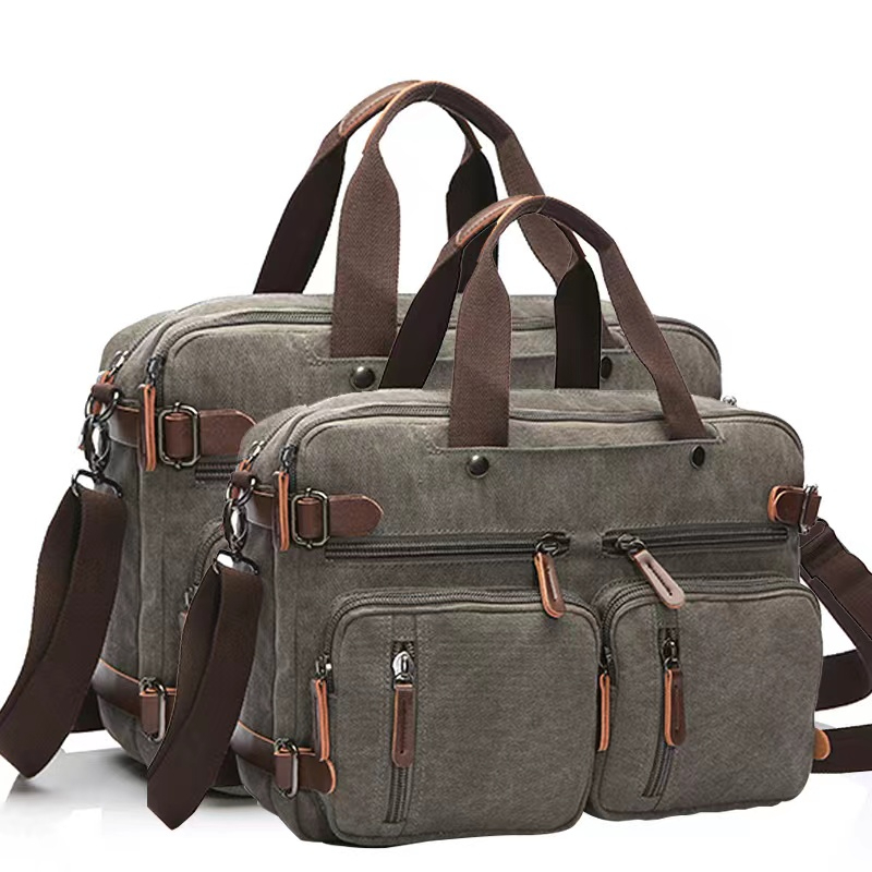 超大容量公事包 五色可選 筆電包 電腦包 手提包 背包 可放15.6/17吋筆電 休閒旅行包 多功能帆布雙肩包
