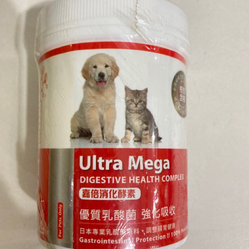 日本Ultra Mega 嘉倍消化酵素 乳酸菌粉狀100g（寵物專用）2025/7