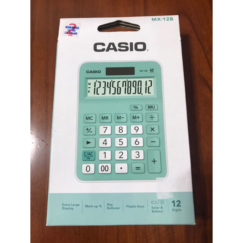 【CASIO 卡西歐】12位元商務系列計算機粉嫩新色-嫩芽綠(MX-12B-GN)