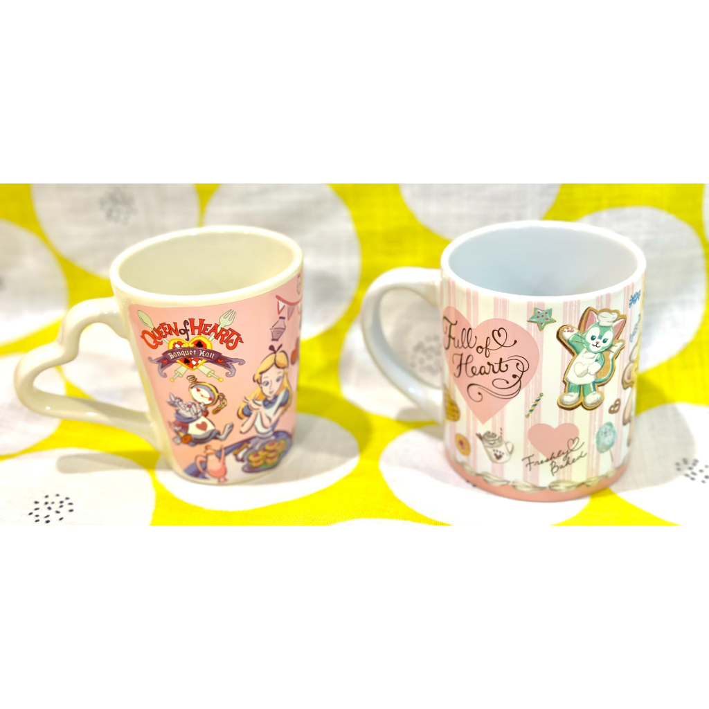 ［開立發票］東京迪士尼 園區限定 馬克杯 愛麗絲夢遊仙境 畫家貓 達菲 雪莉玫 水杯 玻璃杯 陶瓷杯 杯子 餐具