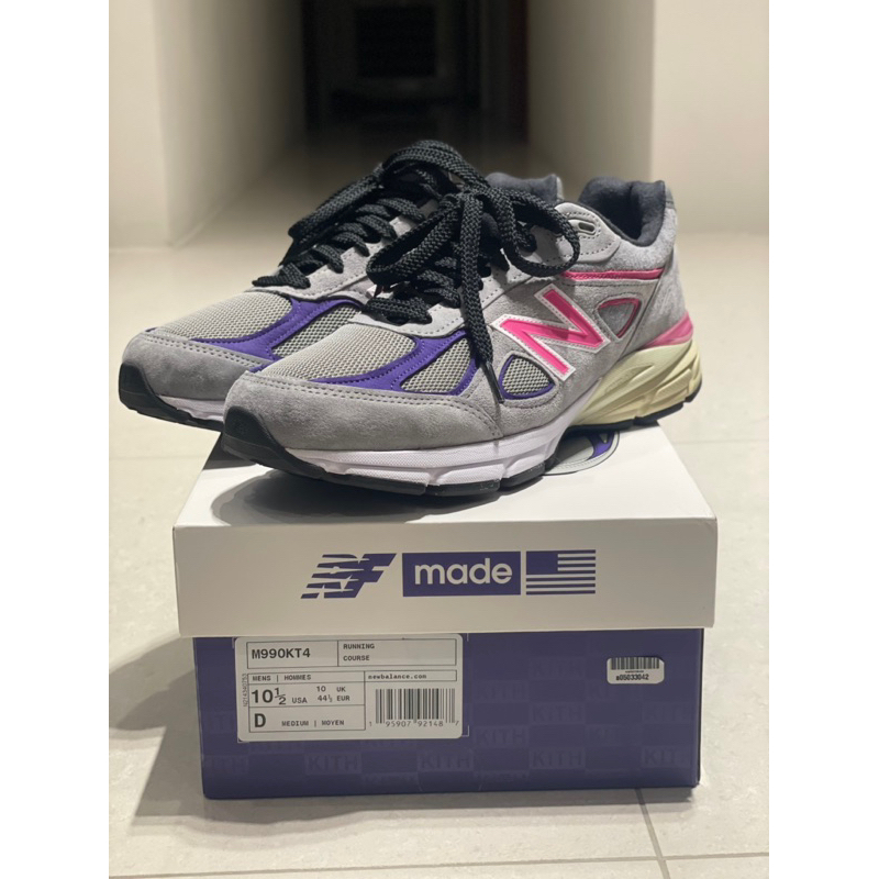 Newbalance 990v4 kith 聯名 灰粉紫色 《M990KT4》US10.5