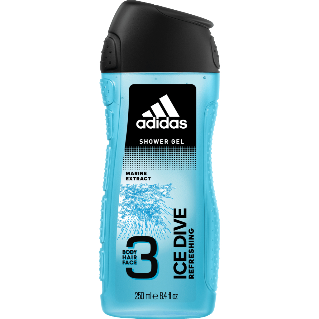 即期品2023/07【adidas 愛迪達】三效潔顏洗髮沐浴乳-品味透涼(250ml)