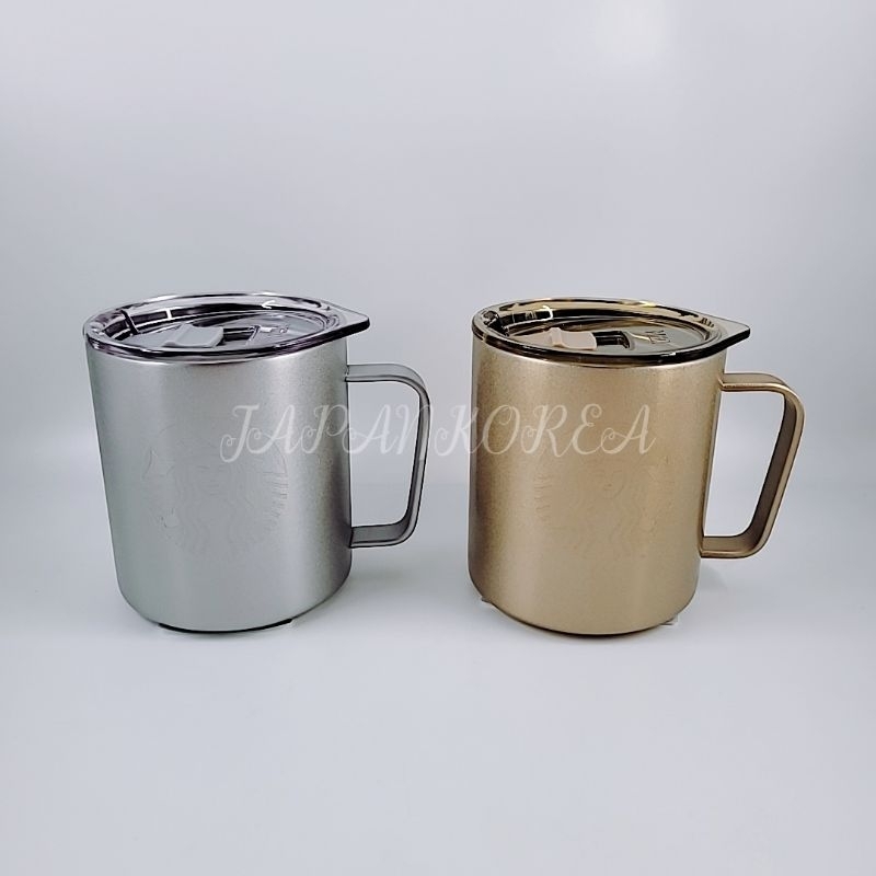 韓國星巴克Starbucks 金屬MiiR不銹鋼隨行杯 附蓋馬克杯