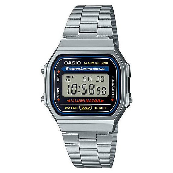 【CASIO】A168WA-1 復古造型電子錶/經典百搭/男女通用款/36mm【第一鐘錶】