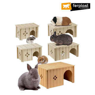 《義大利飛寶ferplast》小動物平頂木屋 / 鼠兔用品