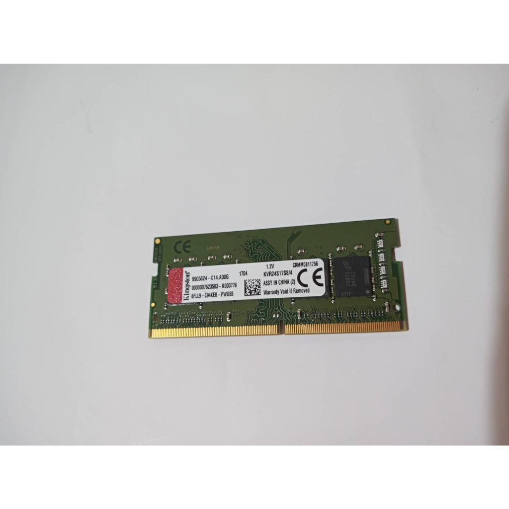 Kingston 筆電用記憶體 4GB DDR3 1333 電壓1.2V (二手)