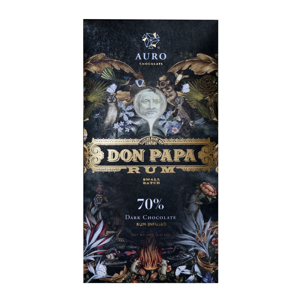 Auro X Don Papa蘭姆酒浸70%黑巧克力 - 薩洛伊莊園