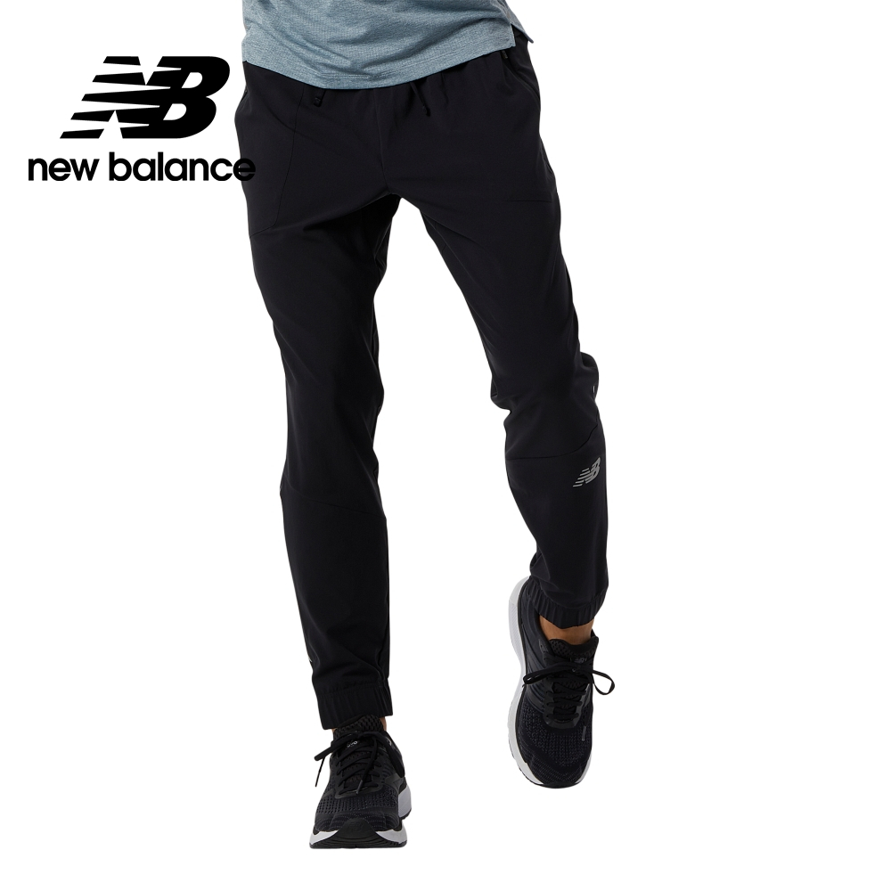 【New Balance】 NB 腰鬆緊束口平織長褲_男性_黑色_AMP21272BK