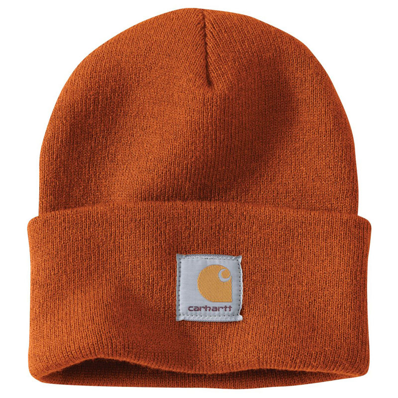 CARHARTT - A18 ACRYLIC WATCH HAT 毛帽 / 針織帽 (Q14 橘紅色) 化學原宿