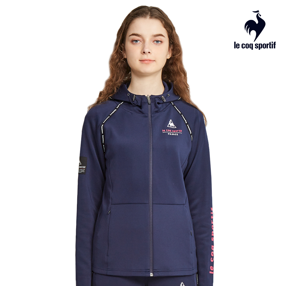 【LE COQ SPORTIF 法國公雞】運動生活連帽外套-女款-藏青色-LOQ62603