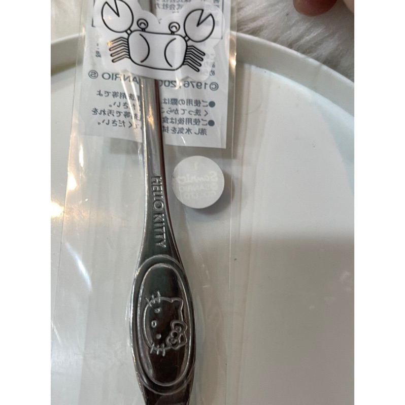 日本進口Hello Kitty吃螃蟹腳的勺子