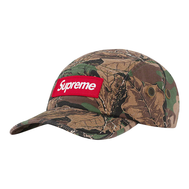 SUPREME FW22 Military Camp Cap 五分割帽 (Branch Olive Camo) 化學原宿