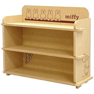 「Wendystore」日本製 米飛兔 Miffy 組立式 DIY 天然木製 小物收納架 雙層收納架