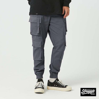 【StruggleGear】寬版工裝束口褲「鐵灰」M~3XL｜官方旗艦店99300