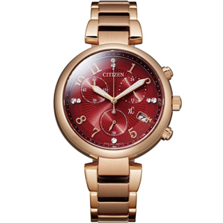 CITIZEN 星辰 光動能 亞洲限定 計時手錶 FB1453-55W 紅
