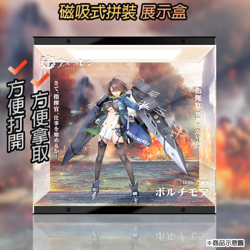 【唯暖暖】碧藍航線 重巡洋艦 巴爾的摩 輕裝版 重裝版 壓克力 PVC 公仔 展示盒