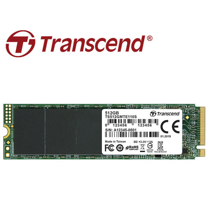 Transcend 創見 512GB/1TB/2TB MTE110S M.2 2280 PCIe Gen3x4 110S