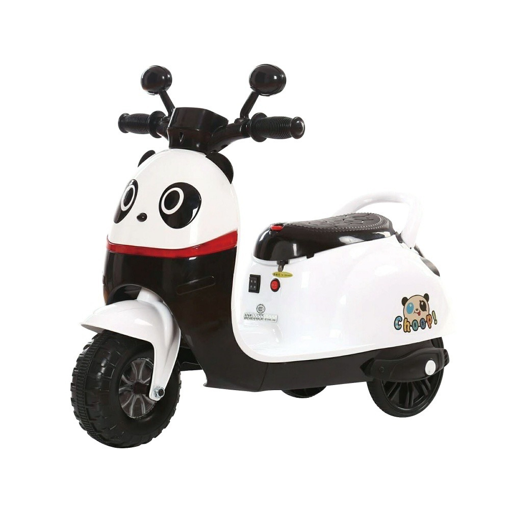 親親CCTOY 熊貓電動摩托車 兒童電動車 RT-618AW 白色